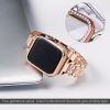 Compatible with Apple, Three Bead Diamond Bracelet Metal Full Diamond IWatch Stainless Steel