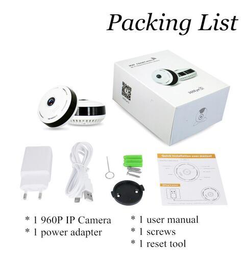 1140875180270-2.jpg Cobell 960P Wifi IP Camera Home Security Wireless 360 Degree Panoramic CCTV Camera Night Vision Fish Eyes Lens VR Cam