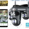 Three-screen APP-controlled Rotating 15 Million-pixel HD Camera