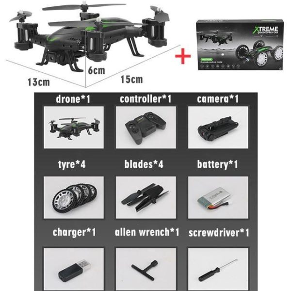 862385747433.jpg OTRC FY602 Air-Road RC Drone Car 2 in 1 Flying Car 2.4G RC Quadcopter Drone 6-Axis 4CH Helicopter With HD Camera High Speed 4WD