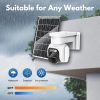 Cellular Security Camera Outdoor Wireless, No WiFi Needed Solar Powered 4G LTE Camera, 2K Color Night Vision, PIR Motion Sensor, 360 Live View, Two-Way Audio, SIM Card & SD Card Included