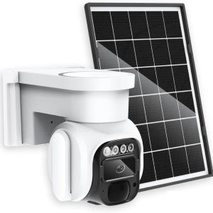 Cellular Security Camera Outdoor Wireless, No WiFi Needed Solar Powered 4G LTE Camera, 2K Color Night Vision, PIR Motion Sensor, 360 Live View, Two-Way Audio, SIM Card & SD Card Included