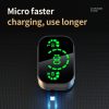 YD03 Wireless Bluetooth-compatible Headset TWS Large Screen Smart Digital Display In Ear Breathing Light