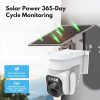 Cellular Security Camera Outdoor Wireless, No WiFi Needed Solar Powered 4G LTE Camera, 2K Color Night Vision, PIR Motion Sensor, 360 Live View, Two-Way Audio, SIM Card & SD Card Included