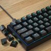 61-key Pluggable Mechanical Keyboard RGB Light Effect Computer Keyboard